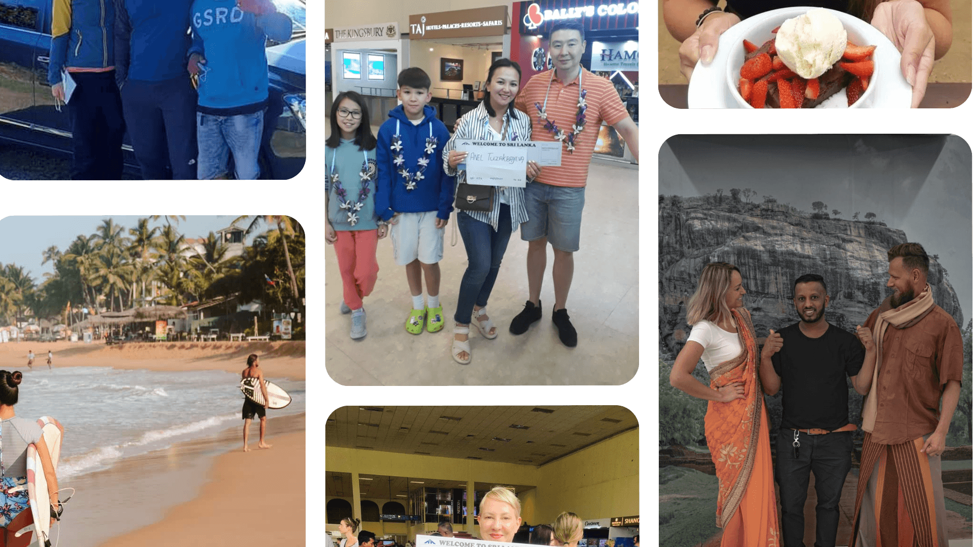 Customers at landmarks