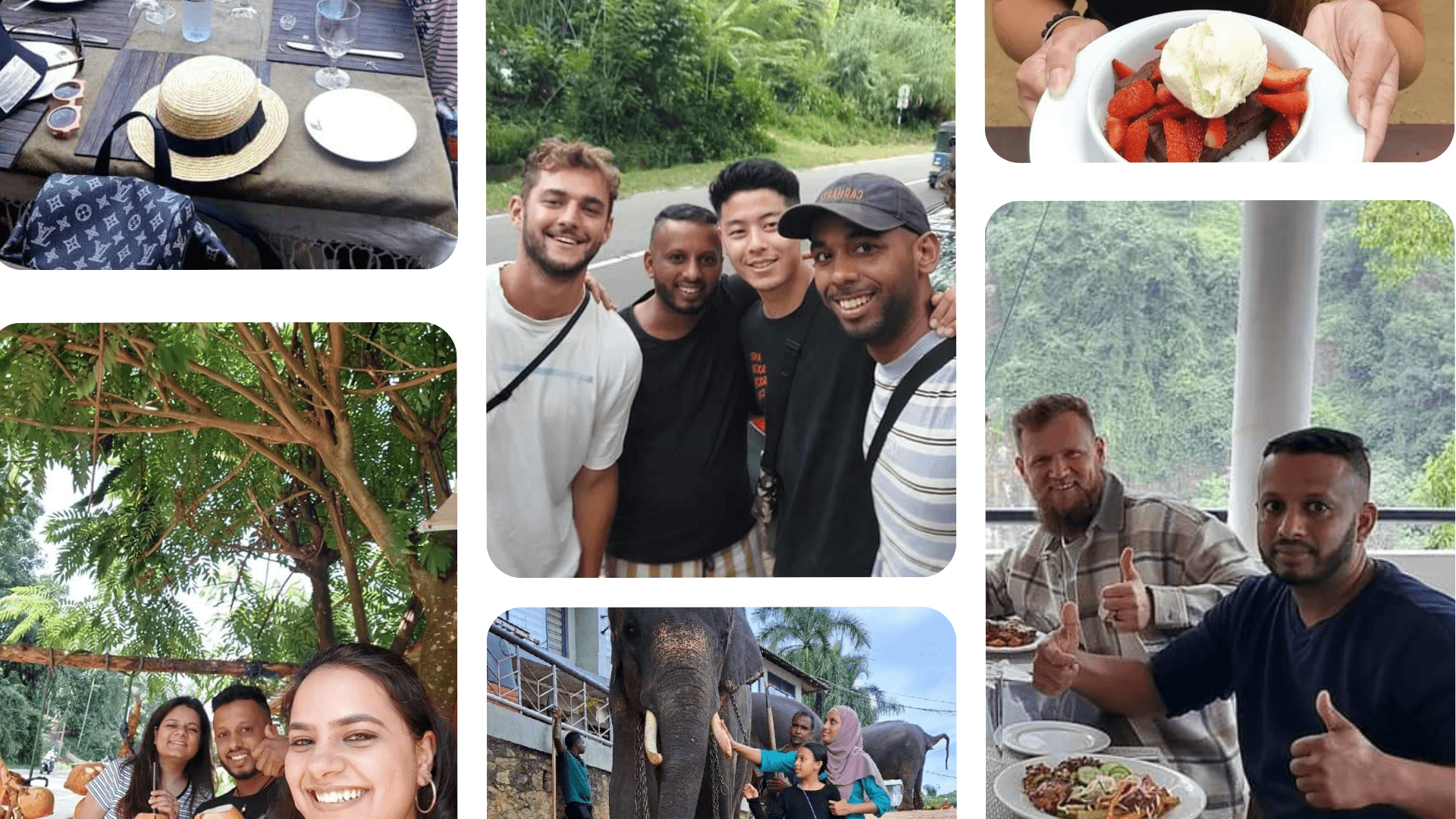 Customers at ancient ruins